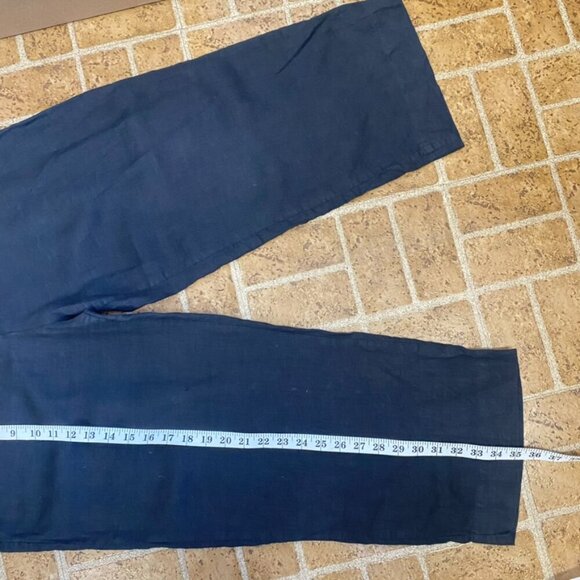 Flax 100% Linen Lagenlook Black Pants - Picture 10 of 10